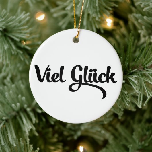 Viel Glück | Veel succes in het Duits Keramisch Ornament (Boom)
