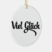 Viel Glück | Veel succes in het Duits Keramisch Ornament (Rechts)