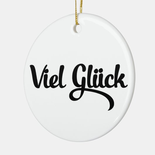 Viel Glück | Veel succes in het Duits Keramisch Ornament (Links)