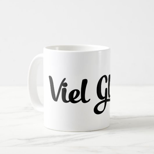 Viel Glück | Veel succes in het Duits Koffiemok (Voorkant links)