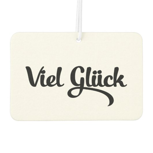 Viel Glück | Veel succes in het Duits Luchtverfrisser (Achterkant)