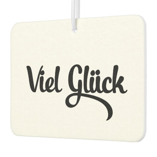 Viel Glück | Veel succes in het Duits Luchtverfrisser (Links)