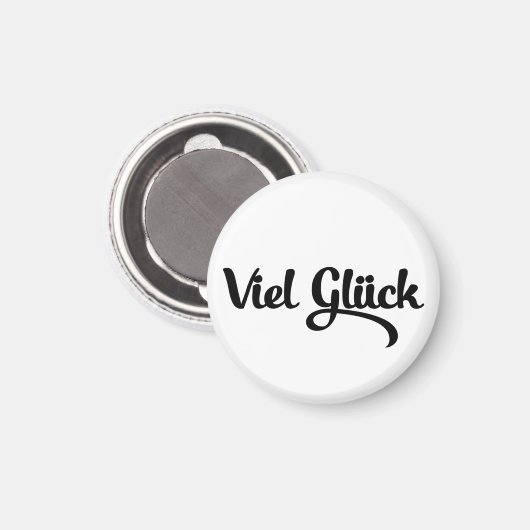 Viel Glück | Veel succes in het Duits Magneet (Voorkant / Achterkant)