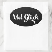 Viel Glück | Veel succes in het Duits Ovale Sticker (Tas)