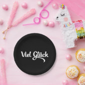Viel Glück | Veel succes in het Duits Papieren Bordje (Feest)
