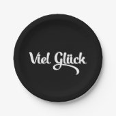 Viel Glück | Veel succes in het Duits Papieren Bordje (Voorkant)