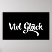 Viel Glück | Veel succes in het Duits Poster (Voorkant)