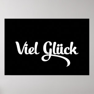 Viel Glück Veel succes in het Duits Poster