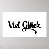 Viel Glück | Veel succes in het Duits Poster (Voorkant)