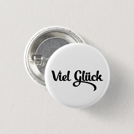 Viel Glück | Veel succes in het Duits Ronde Button 3,2 Cm (Voorkant /achterkant)