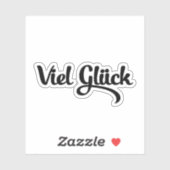 Viel Glück | Veel succes in het Duits Sticker (Vel)