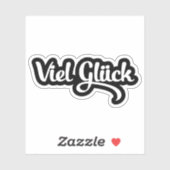 Viel Glück | Veel succes in het Duits Sticker (Vel)