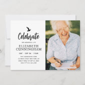 Viel haar prachtige Memorial Modern Photo voor het Kaart (Voorkant)