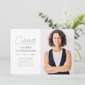 Viel haar prachtige, moderne, eenvoudige foto kaart (Staand voorkant)