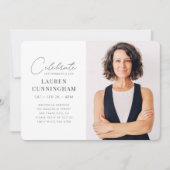 Viel haar prachtige, moderne, eenvoudige foto kaart (Voorkant)