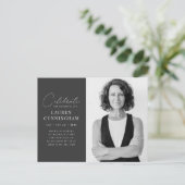 Viel haar prachtige, moderne, eenvoudige foto uitnodiging briefkaart (Staand voorkant)