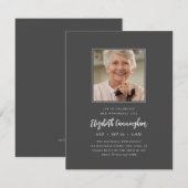 Viel haar prachtige, moderne herdenkingsfoto van h kaart (Voorkant / Achterkant)