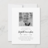 Viel haar prachtige, moderne herdenkingsfoto van h kaart (Voorkant)