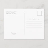 Viel haar prachtige, moderne herdenkingsfoto van h uitnodiging briefkaart (Achterkant)