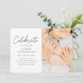 Viel haar verbluffende, eenvoudige moderne foto kaart (Staand voorkant)