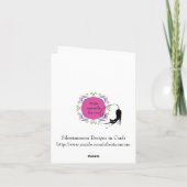 Viel het op met aardbeien op de Birthday-kaart Kaart (Achterkant)