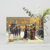 Viel het seizoen.  partij voor kunstvakantie kaart (Staand voorkant)