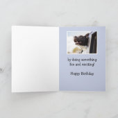 Viel je geboorte-feest-feest-fun die een Happy Dog Kaart (Binnen)