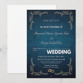 Viel je grote dag met een stijlvolle uitnodiging (Voorkant / Achterkant)