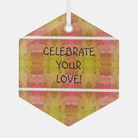 Viel je liefde! glas ornament (Voorkant)