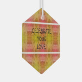 Viel je liefde! glas ornament (Voorkant Rechts)