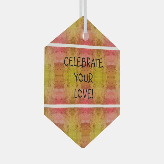 Viel je liefde! glas ornament (Voorkant Rechts)