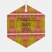 Viel je liefde! glas ornament (Achterkant)