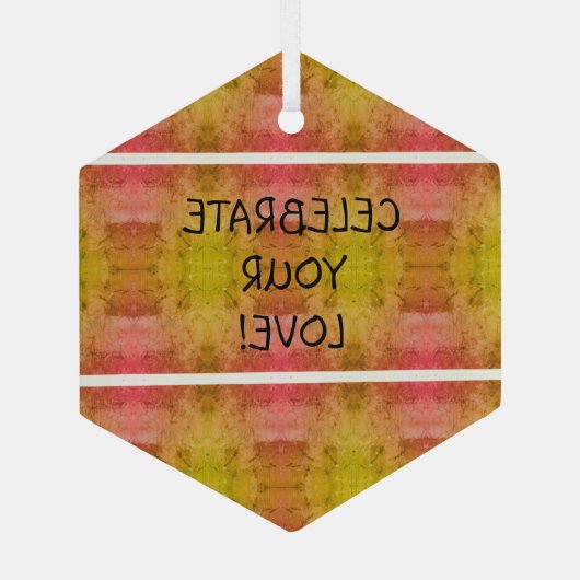 Viel je liefde! glas ornament (Achterkant)