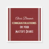 Viel! Mastergraad! Graduation Party Napki Servet (Voorkant)