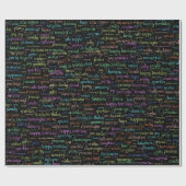 Viel met 45 's avonds wensen in een Word Cloud Cadeaupapier (Vlak)