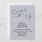 Viel met alleen Dusty Blue Reception Kaart (Voorkant)