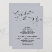 Viel met alleen Dusty Blue Reception Kaart (Voorkant / Achterkant)