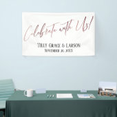 Viel met Amerikaanse Roos Gold Handwriting Typogra Spandoek (Beurs)