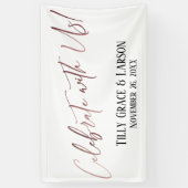 Viel met Amerikaanse Roos Gold Handwriting Typogra Spandoek (Verticaal)