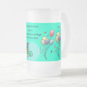 Viel met ballonnen - matglas bierpul (Voorkant rechts)