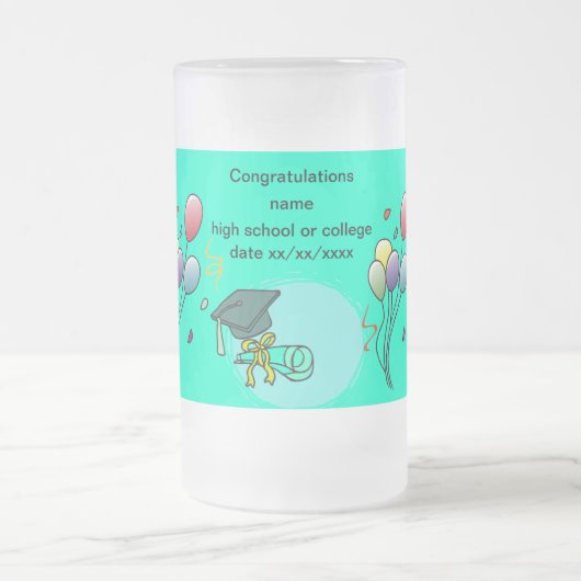 Viel met ballonnen - matglas bierpul (Center)