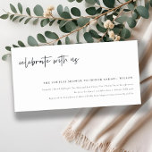 Viel met de Amerikaanse Calligrafie Couple Shower Bedankkaart