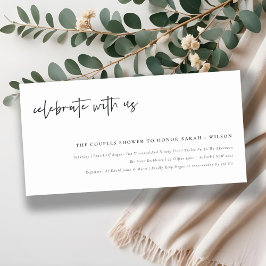 Viel met de Amerikaanse Calligrafie Couple Shower Bedankkaart