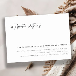 Viel met de Amerikaanse Calligrafie Couple Shower Bedankkaart