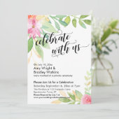 Viel met de Bloemen van de Waterverf van de Callig Kaart (Staand voorkant)