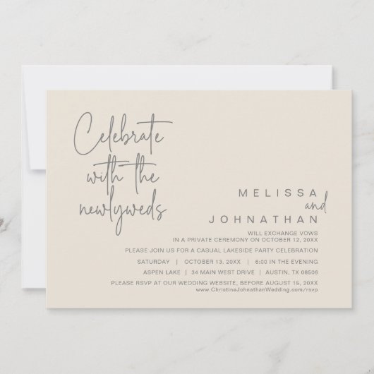 Viel met de newlyweds, bruiloft in kaart (Voorkant)