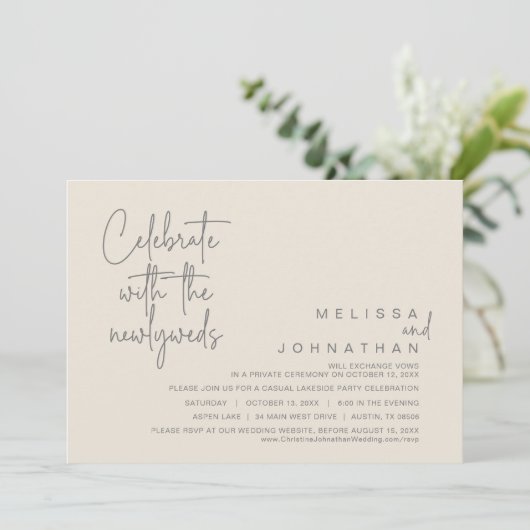 Viel met de newlyweds, bruiloft in kaart (Staand voorkant)