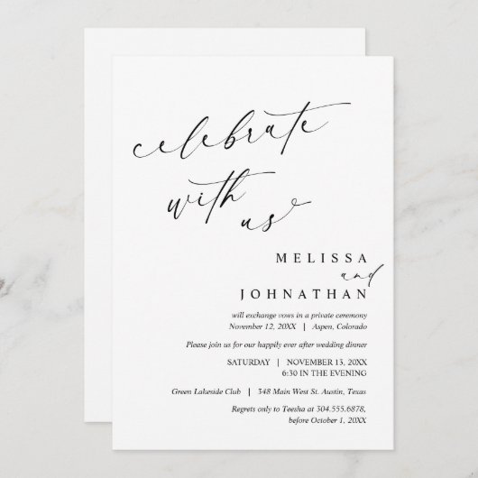 Viel met de newlyweds, weddenschap kaart (Voorkant / Achterkant)