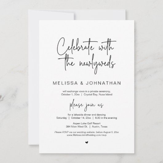 Viel met de newlyweds, weddenschap kaart (Voorkant)