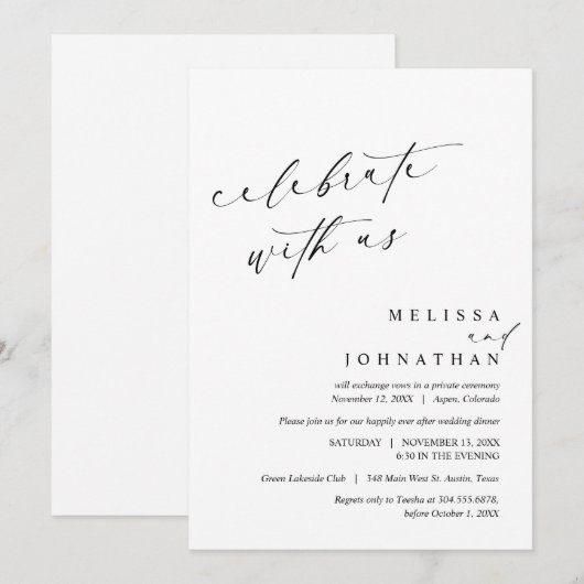 Viel met de newlyweds, weddenschap kaart (Voorkant / Achterkant)